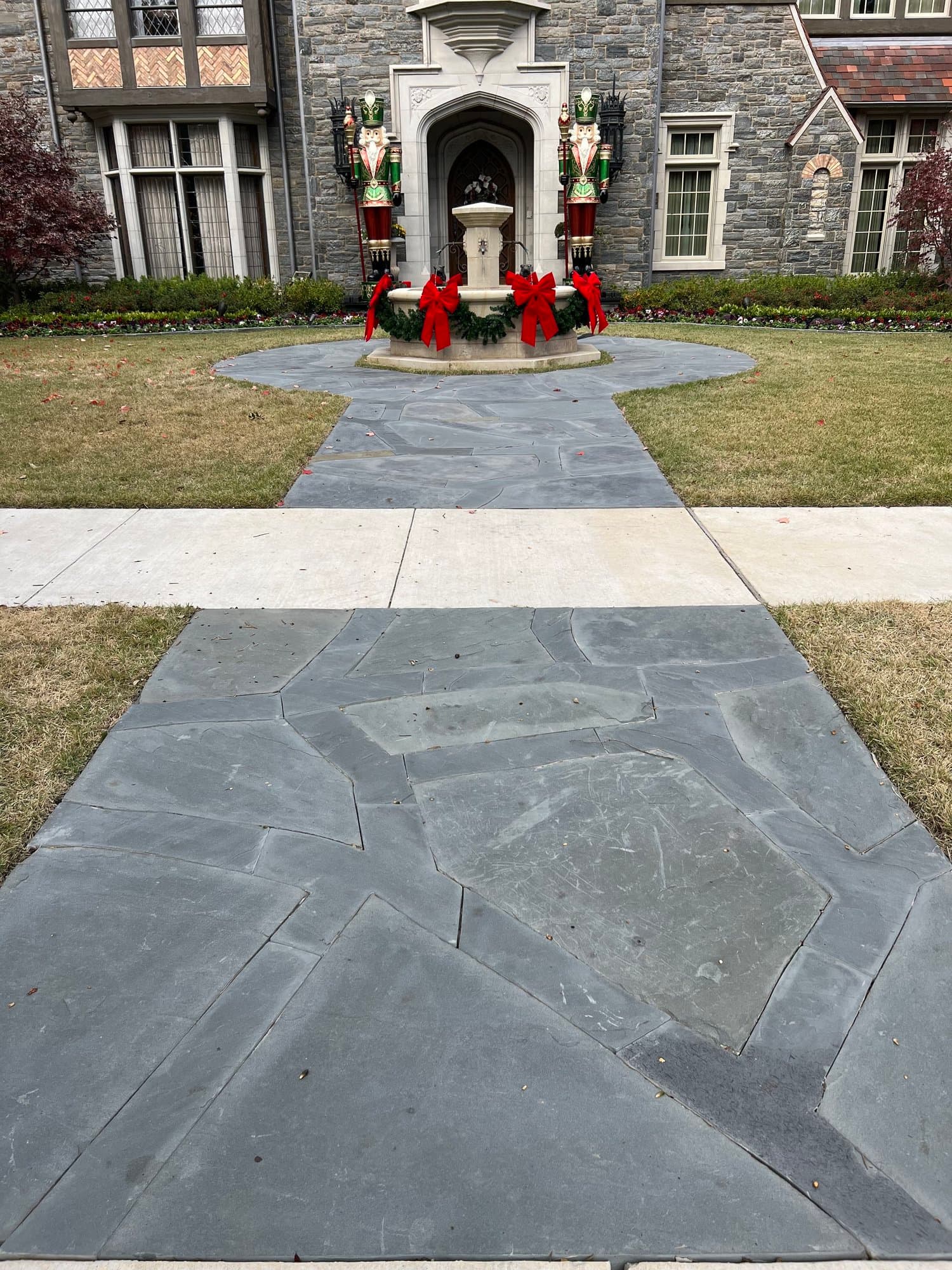 Exterior stone elevation
